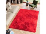 Tappeto Tapiso Silk Moderno Rosso Soggiorno ÖKotex 160 X 230 Cm