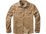 Brandit Camicia Da Uomo A Maniche Lunghe Corduroy Classic