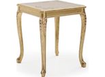 Casa Padrino - Tavolino Barocco Oro / Crema / Bianco - Tavolo Quadrato In Legno Massiccio In Stile Barocco - Mobili Da Salotto In Stile Barocco - Mobili Barocchi - Nobile & Magnifico