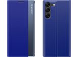 Nuova Custodia Sleep View Per Samsung Galaxy A05S Con Patta - Blu