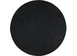 Vidaxl Tappeto Oviedo A Pelo Corto Nero Ø 120 Cm