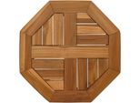 Vidaxl Piano Da Tavolo 40X40X2,5 Cm Ottagonale In Legno Massiccio Teak