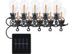 Emos Catena Luminosa Vintage Per Feste Con Pannello Solare 4,5 M, 10 Lampadine Led Dal Design Retrò Per Esterni, Illuminazione Resistente Alle Intemperie (Nimh, 800 Mah)