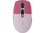 Canyon MW-26, Mouse Ottico Wireless 2In1 Bluetooth / 2,4 Ghz, Silenzioso, 6 Pulsanti, 800/1200/1600/2400 Dpi, Rosa