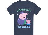 Peppa Pig - Maglietta "Roarsome"" Per Uomo/Donna Unisex TV21387 (Xxl) (Blu Navy Screziato)"