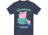 Peppa Pig - Maglietta "Roarsome"" Per Uomo/Donna Unisex TV21393 (Xxl) (Blu Navy Screziato)"