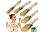 Set Di Pennelli Piatti 12, 25, 36, 50, 63 Mm Polish Pennelli Per Pittura 10 Pz