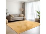 Tappeto Oro Con Pelliccia Di Coniglio Morbida E Vellutata Dimensioni - 120 X 170 Cm