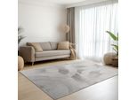 Tappeto Grigio Con Pelliccia Di Coniglio Morbida E Vellutata Dimensioni - 160 X 230 Cm