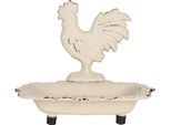 Portasapone Clayre & Eef 16X12X14 Cm Metallo Beige