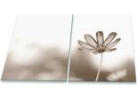 Piastra Di Copertura Del Piano Cottura Piastra Di Copertura Del Piano Cottura In Ceramica 2 Pezzi 80X52 Fiori Grigio