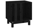VidaXL Hundehütte Massivholz Kiefer Hundehöhle Hundebett schwarz 50 cm, 40 cm, 52 cm