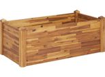 Letto Rialzato Da Giardino 110 X 60 X 44 Cm In Legno Massiccio Di Acacia