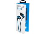 Sencor Sep 300 Mic Blue Cuffie Intrauricolari In Metallo Con Microfono, Lunghezza Cavo 1,2 M, Jack 3,5 Mm
