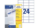 Avery Zweckform Universal - Etichette - Bianco - 37 X 70 Mm - 4800 Etichette (200 Fogli X 24) (3474-200)