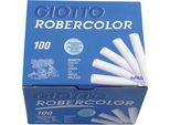 Giotto 538800 Tafelkreide Robercolor - Rund, Weiß, LäNge 80 Mm, 100 StüCk