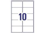 Avery - Adressetiketten - Weiß - 99,1 X 57 Mm - 1000 Etikett(En) (100 Bogen X 10) (L7173-100)