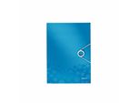 Leitz 45990036 4599 Cartella Angolare Wow - A4, Pp, Blu Metallizzato