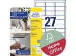 Avery Zweckform L4737REV-10 Etichette Stick+Lift, 63,5 X 29,6 Mm, Bianco