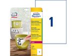 Avery Zweckform L4775REV - Poliestere - Opaco - Autoadesivo, Adesivo Rimovibile - Bianco - 210 X 297 Mm 20 Etichette In Pellicola (L4775REV-20)