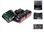 Metabo Basis Set 18V - 3X Batterie Lihd Da 5,5Ah + Caricabatterie Asc 145 + Inserto ( 685074000 )