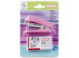 Novus® 020-1910 Mini Cucitrice + Punti Metallici 12 Fogli Rosa