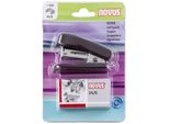Novus® 020-1907 Mini Cucitrice + Punti Metallici - 12 Fogli, Nero