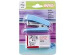 Novus® 020-1908 Mini Cucitrice + Punti Metallici - 12 Fogli, Blu Chiaro