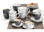Ritzenhoff & Breker Tazza Da Caffè Jumbo "Cornello Grey"", 0,6 L In Porcellana, Lavabile In Lavastoviglie, - 6 Pezzi (557732)"