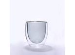 Tazza Termica Con Doppio Vetro 150Ml - Nero Trasparente
