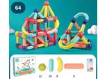 Set Di Costruzioni Magnetiche 64 Pezzi - Bastoncini Magnetici