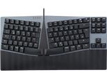 Perixx PERIBOARD-335 Bl De Usb Keyboard German, Qwertz Black Backlit, Ergonomic