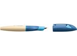 Stabilo 5013/25-41 Stilografica Per La Scuola Easybirdy® Timber - Pennino Per Mancini A, Colore Blu/Legno, Inclusa Cartuccia Standard