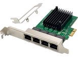 Inline Quad Gigabit Netzwerkkarte 4X RJ45 1 Gb/S Pcie X1 (51127B)