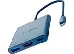 Coolbox Minidock C31, Cablato, Usb 3.2 Gen 1 (3.1 Gen 1) Type-C, 100 W, Grigio, 5 Gbit/S, 4K Ultra Hd