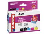 Edding EDD-500 - Kompatibel - Schwarz - Cyan - Magenta - Gelb - Canon - Multipack - Canon Pixma Ip3600 Canon Pixma Ip46