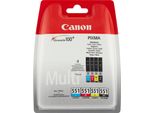Canon CLI-551 C/M/Y/Bk C/Sec Cartuccia D'inchiostro 4 Pz. Originale Resa Standard Nero, Ciano, Magenta, Giallo