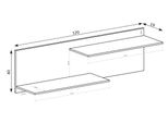 Scaffale Piccolo Sospeso Dorith - Rovere Ribbeck / Bianco
