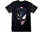 Marvel Comics Spider-Man - Venom Split Face - Maglietta Nera - Taglia S