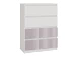 Cassettiera Con Cassetti Per Camera Per Bambini Duster - Bianco / Rosa
