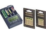 Voltcraft IPC-3 + HR03 Se + HR6 Se Caricabatterie Per Celle Rotonde Liion, Nicd, Nimh 10440, 14500, 16340, 16650, 17355, 17500, 176