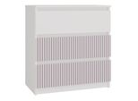 Cassettiera Con Cassetti Per Camera Dei Bambini Duster - Bianco / Rosa