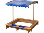 Swingking Sabbiera In Legno Con Contenitori D'acqua E Telo Per Giardino