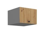 Pensile Con Ante A Battente Nomin - Larghezza 50 Cm, Rovere Artigianale / Antracite