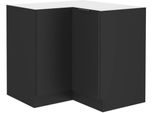 Mobile Angolare Inferiore Saju - Larghezza 90X90 Cm, Nero