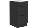 Mobiletto Con Cassetti Inferiore Saju - Larghezza 40 Cm, Nero