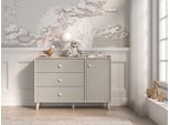 Cassettiera Combinata Per Bambini Olivia - Beige / Grigio