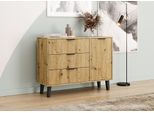 Cassettiera Combinata Sitive Slim - Rovere Artigianale / Nero
