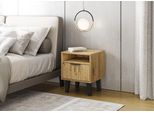 Comodino Sitive Slim - Rovere Artigianale / Nero