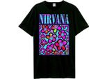 Amplified - Maglietta "Neon Flowers"" Per Uomo/Donna Unisex GD3701 (L) (Nero)"